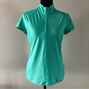 Women’s Nike Golf Dri-Fit Striped Mint green short sleeve polo shirt size S